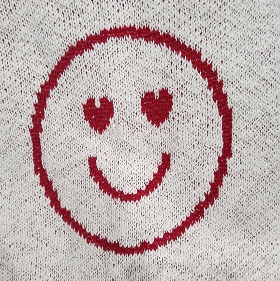 🆕️ Nicole Miller Heart Eyes Smiley face Valentine Throw Blanket . 50x70 - Picture 3 of 7